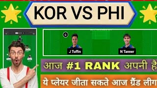 KOR Vs PHI Dream11 Prediction || South Korea VS Philippines || kor vs phi | kor vs phi dream11 ||