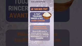 Il faut toujours rincer le riz avant la cuisson  #nutrition #cuisine