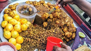 Super Yummy Street Food Egg Chole Masala,Unique Street Food Bangladesh/Extreme Street Food