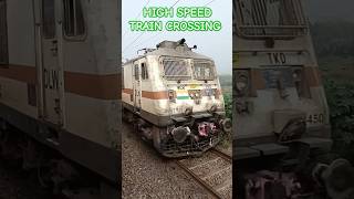 HIGH SPEED TRAIN CROSSING #shortvideo #youtubeshorts #travel