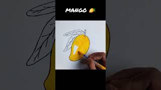 Mango 🥭 Colour Drawing 😋. #shorts #art #drawing #viral #trending #mango #colourdrawing @thebookofart