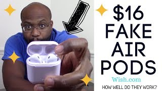 $16 Fake Apple Airpods Are Not Bad!!! | From Wish.com