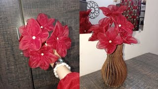 How to make flowers with fabric #beautiful #flowers #art #homemade #aestheticflowers