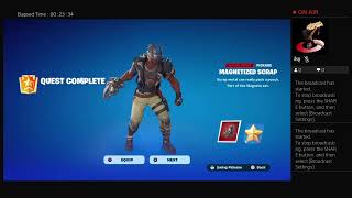 Playing Fortnite unlocking battle pass 300+ stars