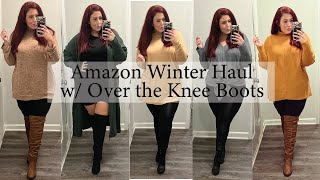 Amazon Size 18 Winter Haul - Dec 21- Wide Calf Over the Knee Boots | Curves, Curls and Clothes