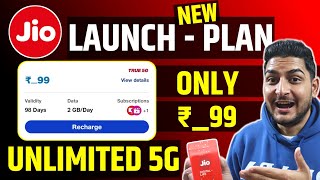 Jio New Plan 2024 | Only ₹_99 | Unlimited 5g | 98 Days Validity