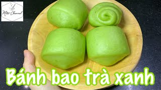 BÁNH BAO TRÀ XANH | green tea dumplings | Mi Tu Channel