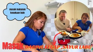 MASAK SAYUR LABU DAN DAGING KECAP//BULE ANEH BILANG SEMUA MAKANAN MANIS-MANIS??