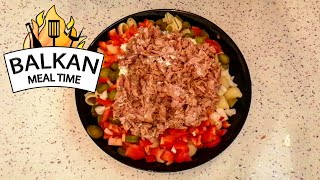 Tuna Macaroni Salad - Salata Od Tune - Balkan Meal Time