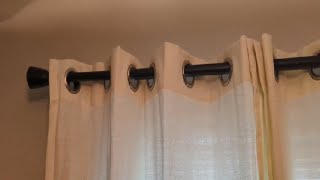 Black Curtain Rods for Window 48 to 84 Inches 4 7ft,1 Inch Adjustable Telescoping Curtain Rod Review