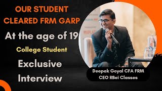 19 Year Old Abhik Patra Passed FRM Part 1 | How I passed in one go? | GARP | +91 82400 82894