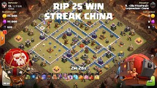 TH12-TH11-TH9 War Attack Strategy | COC RIP China Win Streak #25