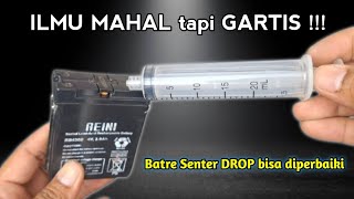 Ternyata sangat mudah menyalakan baterai Senter /Lampu Emergency yang sudah drop !!