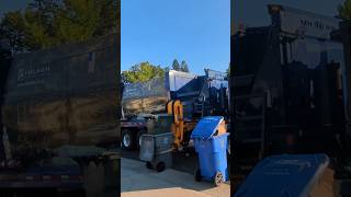 old trash getting trashed #garbage #garbagebin #trailer #trashbin