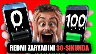 Redmi Xiomi zaradini 30-sikunda 100% qilish/ telefon zaryadini 100% qilish/ trend/ сяоми фишек