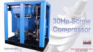 US Air Compressor VSD 30 HP, 460 Volt, 3 Phase