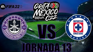 Mazatlán FC vs Cruz Azul Jornada 13 Grita México Clausura 2022. (Simulación FIFA 22).