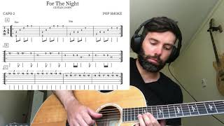 Pop Smoke - For The Night ft. Lil  Baby, DaBaby (Guitar Loop with Tab)