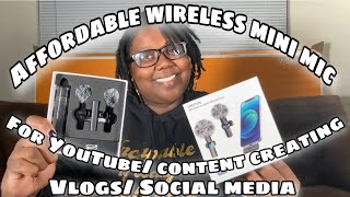 Affordable Wireless mini Mic for YouTube/ Content Creating/ Vlogs/ Social Media from Amazon