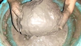 pure cement water crumbling amazing yummy 🤤 past play ASMR satisfying#sandcementasmr #purecement