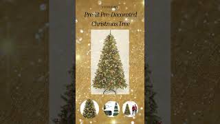 YITAHOME Pre lit Pre Decorated Pine Artificial Christmas Tree