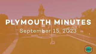 Plymouth Minutes: September 15, 2023: Select Board September 12th Meeting