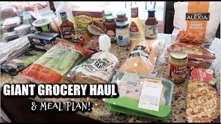 GIANT GROCERY HAUL // WEEKLY MEAL PLAN// DINNER IDEAS