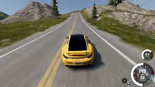 driving cars off the mountain  (Beamng drive)