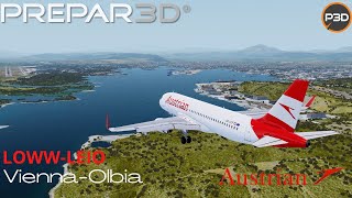 [P3D V5.1] l FsLabs a320SL l Vienna - Olbia Costa Smeralda l Full flight Vatsim