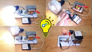 Top 3 projects generator 220v free using DC Motor very simple #036