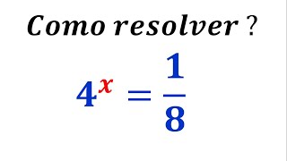 EQUAÇÃO EXPONENCIAL - CONSEGUE RESOLVA ESSA EQUAÇÃO?