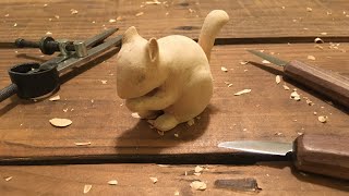 Woodcarving of a Chipmunk