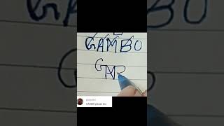 GAMBO NAME PROFILE LOGO CREAT 🔥 ✨ 💥 comment your name #viraltrendingshorts  #logodesign #shorts