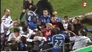 Bagarre général David Leray marque et chambre le banc adverse SCO Angers vs Niort L2 2007/2008 Foot