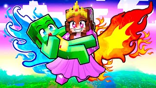 Mon premier bisou avec la PRINCESSE ÉLÉMENTAIRE sur Minecraft !