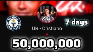 The Moment Ronaldo hit 50m Subscribes!!