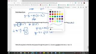 Geometry: Writing Equations of Parallel/Perpendicular Lines