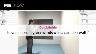 ReluxDesktop | QuickGuide | How to insert a glass window in a partition wall?