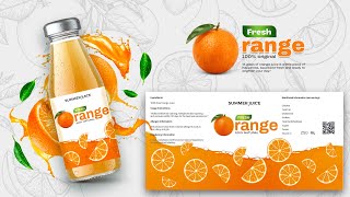 Orange Juice Label Design in CorelDraw