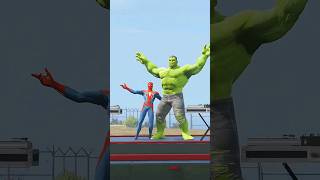 GTA V HULK SAVING FALLING SPIDER-MAN! DOCTOR DOOM ATTACK! | #Shorts | #spiderman | #gta5