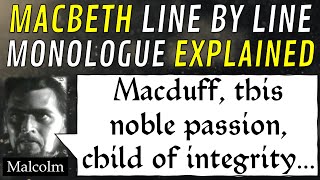 Line by Line: Macbeth, Malcolm's "Macduff, this noble passion" (4.3)