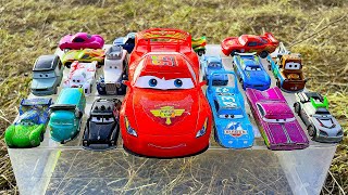 Looking For Disney Pixar Cars On The Field Road: Lightning McQueen, Mater, Francesco, Finn Mcmissile