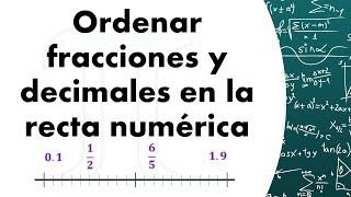 Ordenar fracciones y decimales en la recta numérica   Primero de Secundaria