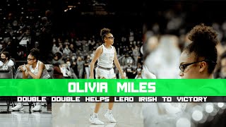 Olivia Miles Drops Double-Double in a Win ☘️