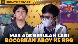 MAS ADE Bocorkan ABOY Susul RINZ! FIKS RRQ Pakai DUA MID LANE!