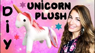 DIY Unicorn Plush How To Make Stuffed Animal Soft Toy Tutorial Comment faire un peluche de licorne