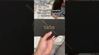 Trying this mystery chocolate 🍫 #couplegoals #gold #chocolatelove #anniversarygift #tabs #luxury