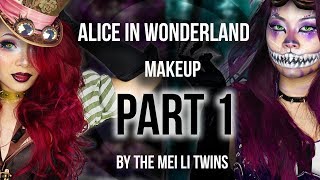 Alice in Wonderland Fantasy Makeup - Mad Hatter & Cheshire Cat by the Mei Li Twins