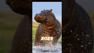 2023 Hippo 🦛🦛 and 5000 bce Hippo 🦛🦛 #viral #shorts