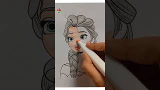 Princess Elsa Drawing, Painting & Coloring for kids and toddlers